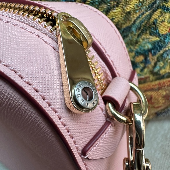 Henri Bendel Pink Safianno Leather Crossbody Bag in NWOT Price Firm - Picture 6 of 10